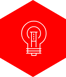 IronNet Light bulb inside red hexagon