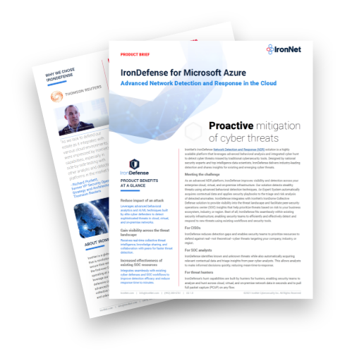 IronNet-Microsoft Azure-IronDefense for Microsoft Solution Sheet
